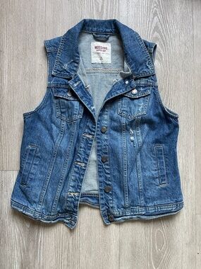 100% Cotton Denim Vest for Spring